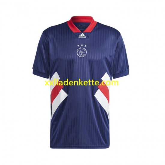 Fußballtrikot Ajax Amsterdam Icon Retro Herren Heim 2022-2023 Kurzarm