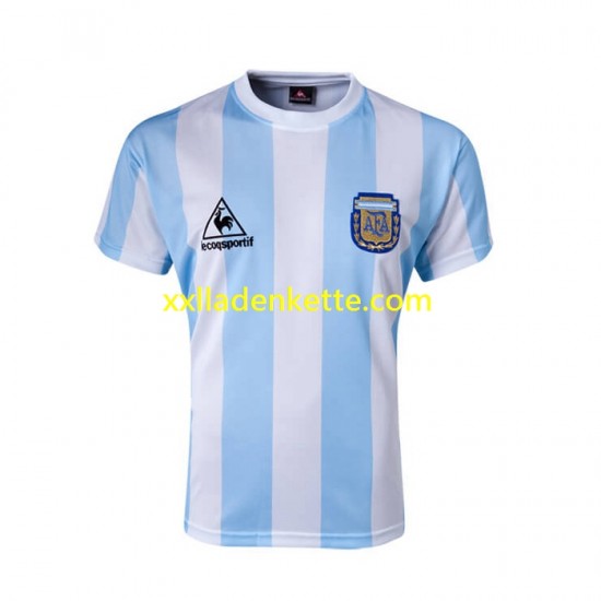 Fußballtrikot Argentinien 1986 Retro Herren Heim Kurzarm