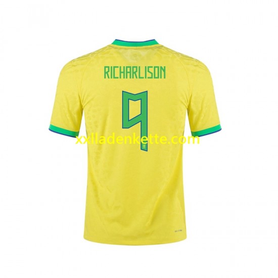 Fußballtrikot Brasilien RICHARLISON 9 Herren Heim 2022 Kurzarm
