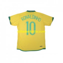 Fußballtrikot Brasilien RONALDINHO 10 Retro Herren Heim 2006 Kurzarm