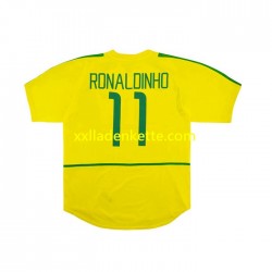 Fußballtrikot Brasilien RONALDINHO 11 2002 Retro Herren Heim Kurzarm