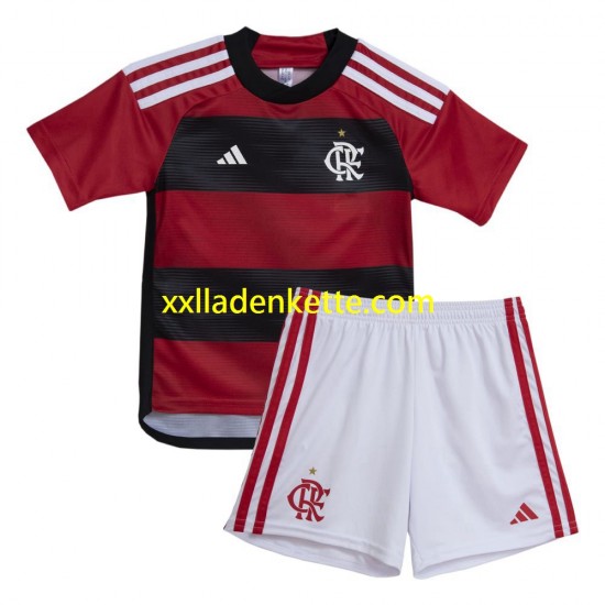 Fußballtrikot CR Flamengo Kinder Heim 2023-2024 Kurzarm