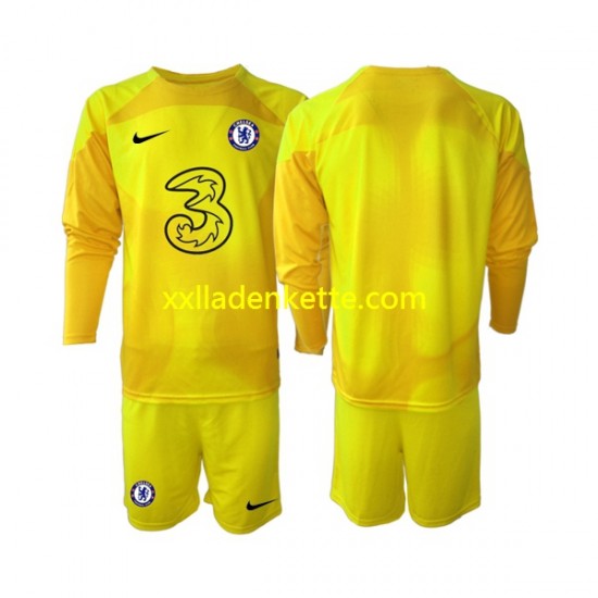 Fußballtrikot Chelsea Torwart Kinder Auswärts 2022-2023 Langarm