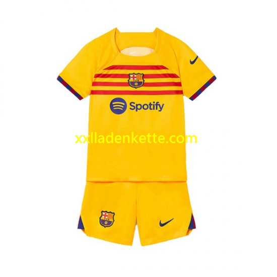 Fußballtrikot FC Barcelona Kinder Viertes 2022-2023 Kurzarm