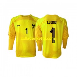 Fußballtrikot Frankreich Hugo Lloris 1 Torwart Herren Ausweich World Cup 2022 Langarm