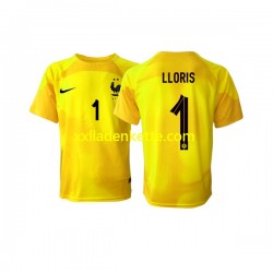 Fußballtrikot Frankreich Hugo Lloris 1 Torwart Herren Ausweich World Cup 2022 Kurzarm
