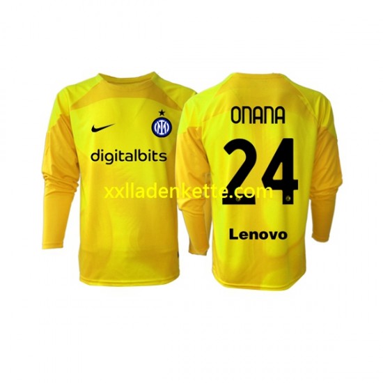 Fußballtrikot Inter Mailand Andre Onana 24 Torwart Herren Auswärts 2022-2023 Langarm