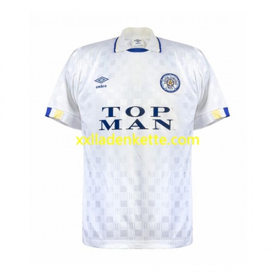 Fußballtrikot Leeds United Retro Herren Heim 1989-1990 Kurzarm