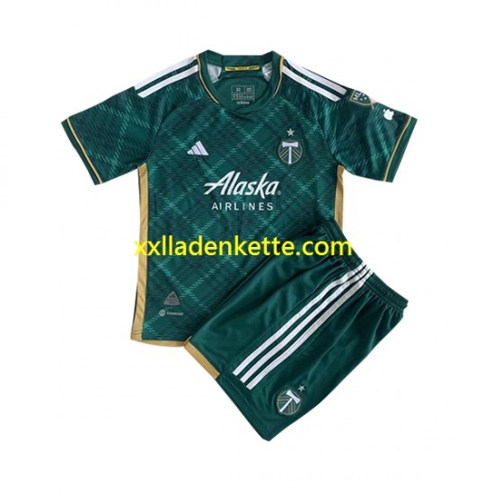 Fußballtrikot Portland Timbers Kinder Heim 2023 Kurzarm