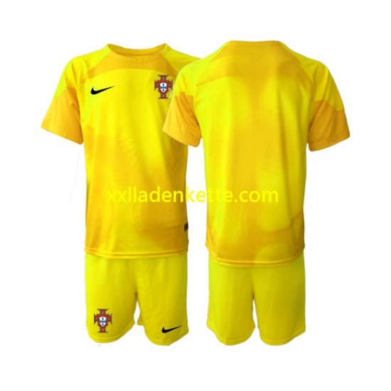 Fußballtrikot Portugal Torwart Kinder Heim World Cup 2022 Kurzarm