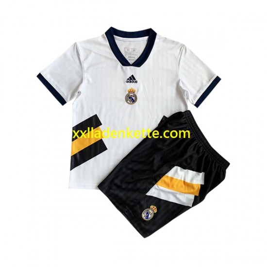 Fußballtrikot Real Madrid Icon Retro Kinder Heim 2022-2023 Kurzarm