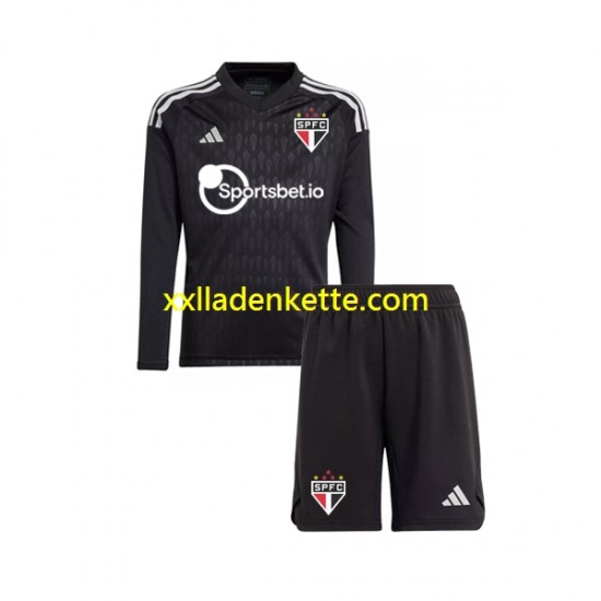 Fußballtrikot Sao Paulo Torwart Kinder Heim 2023-2024 Langarm