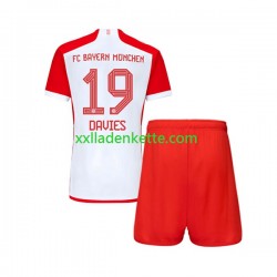 Fußballtrikot FC Bayern München Alphonso Davies 19 Kinder Heim 2023-2024 Kurzarm