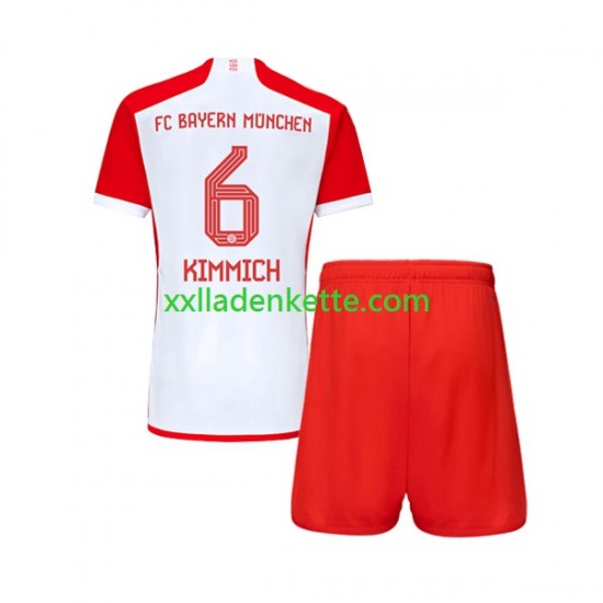 Fußballtrikot FC Bayern München Joshua Kimmich 6 Kinder Heim 2023-2024 Kurzarm