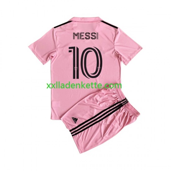 Fußballtrikot Inter Miami Lionel Messi 10 Kinder Heim 2023 Kurzarm