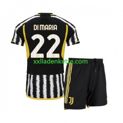 Fußballtrikot Juventus Turin Angel Di Maria 22 Kinder Heim 2023-2024 Kurzarm