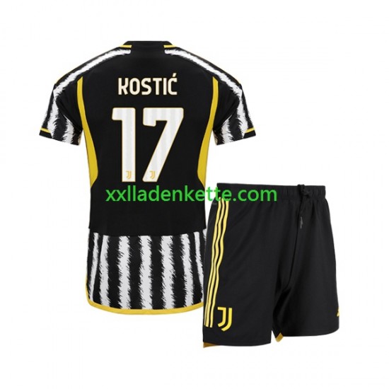 Fußballtrikot Juventus Turin Filip Kostic 17 Kinder Heim 2023-2024 Kurzarm