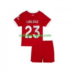 Fußballtrikot Liverpool Luis Diaz 23 Kinder Heim 2023-2024 Kurzarm