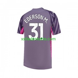 Fußballtrikot Manchester City Ederson Moraes 31 Torwart Herren Auswärts 2023-2024 Kurzarm