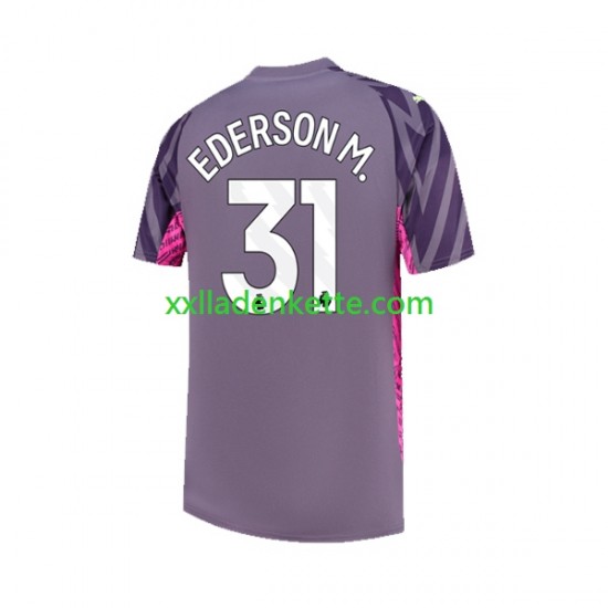 Fußballtrikot Manchester City Ederson Moraes 31 Torwart Herren Auswärts 2023-2024 Kurzarm
