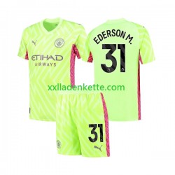 Fußballtrikot Manchester City Ederson Moraes 31 Torwart Kinder Ausweich 2023-2024 Kurzarm