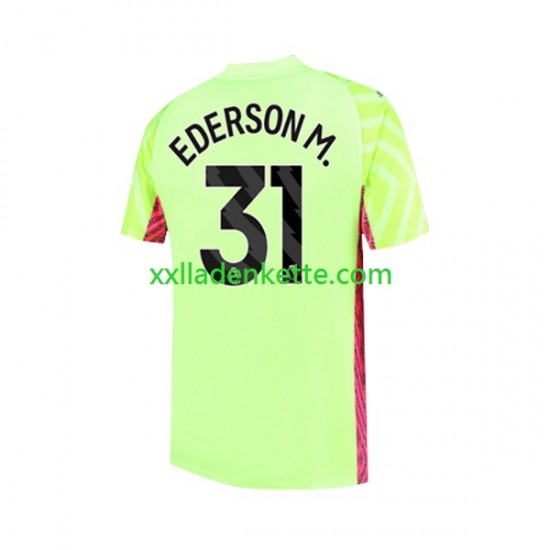 Fußballtrikot Manchester City Ederson Moraes 31 Torwart Herren Ausweich 2023-2024 Kurzarm