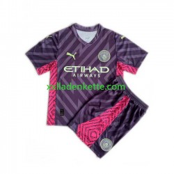 Fußballtrikot Manchester City Torwart Kinder Auswärts 2023-2024 Kurzarm