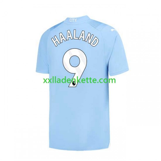 Fußballtrikot Manchester City Haaland 9 Herren Heim 2023-2024 Kurzarm