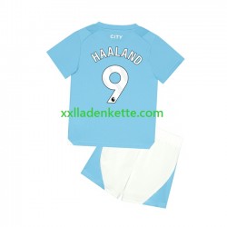 Fußballtrikot Manchester City Haaland 9 Kinder Heim 2023-2024 Kurzarm