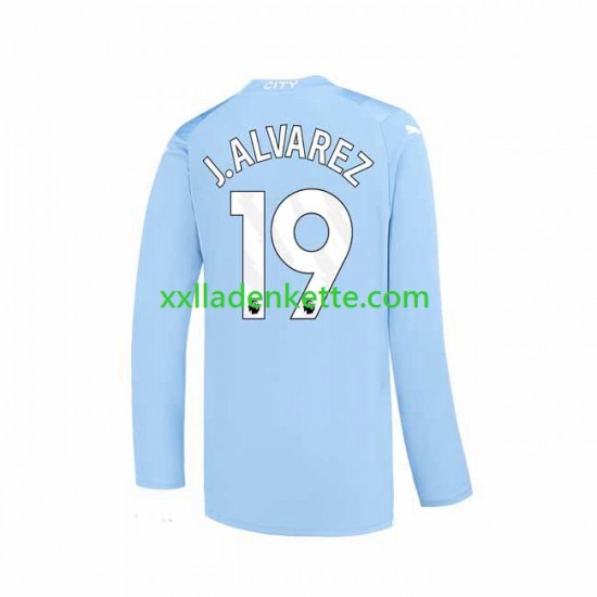 Fußballtrikot Manchester City J. ALVAREZ 19 Herren Heim 2023-2024 Langarm