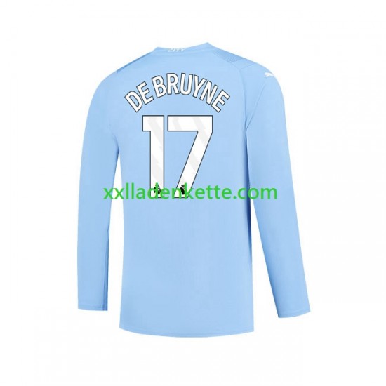 Fußballtrikot Manchester City Kevin De Bruyne 17 Herren Heim 2023-2024 Langarm