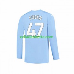 Fußballtrikot Manchester City Phil Foden 47 Herren Heim 2023-2024 Langarm