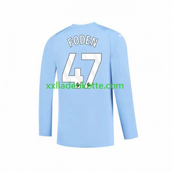 Fußballtrikot Manchester City Phil Foden 47 Herren Heim 2023-2024 Langarm
