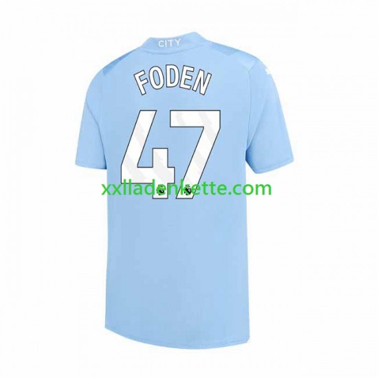 Fußballtrikot Manchester City Phil Foden 47 Herren Heim 2023-2024 Kurzarm