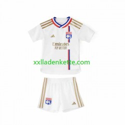 Fußballtrikot Olympique Lyon Kinder Heim 2023-2024 Kurzarm