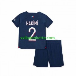 Fußballtrikot Paris Saint-Germain Hakimi 2 Kinder Heim 2023-2024 Kurzarm