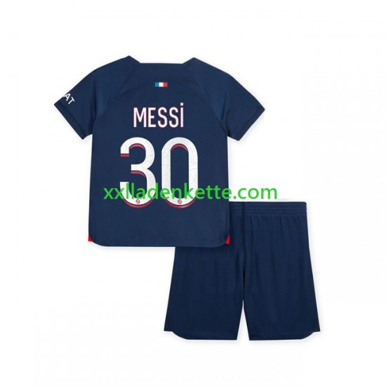 Fußballtrikot Paris Saint-Germain Lionel Messi 30 Kinder Heim 2023-2024 Kurzarm