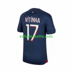 Fußballtrikot Paris Saint-Germain Vitinha 17 Herren Heim 2023-2024 Kurzarm