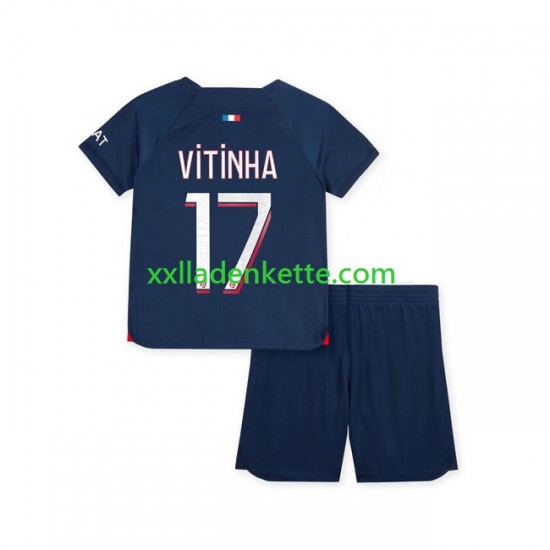 Fußballtrikot Paris Saint-Germain Vitinha 17 Kinder Heim 2023-2024 Kurzarm