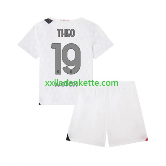 Fußballtrikot AC Mailand Theo 19 Kinder Auswärts 2023-2024 Kurzarm