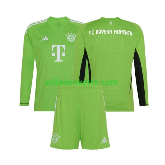 Fußballtrikot FC Bayern München Torwart Kinder Auswärts 2023-2024 Langarm