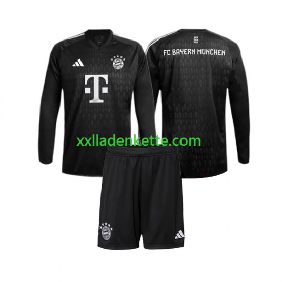 Fußballtrikot FC Bayern München Torwart Kinder Heim 2023-2024 Langarm