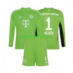 Fußballtrikot FC Bayern München Manuel Neuer 1 Torwart Kinder Auswärts 2023-2024 Langarm