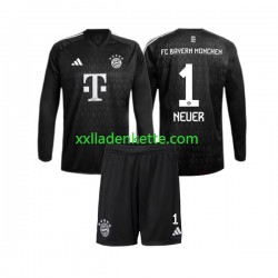 Fußballtrikot FC Bayern München Manuel Neuer 1 Torwart Kinder Heim 2023-2024 Langarm
