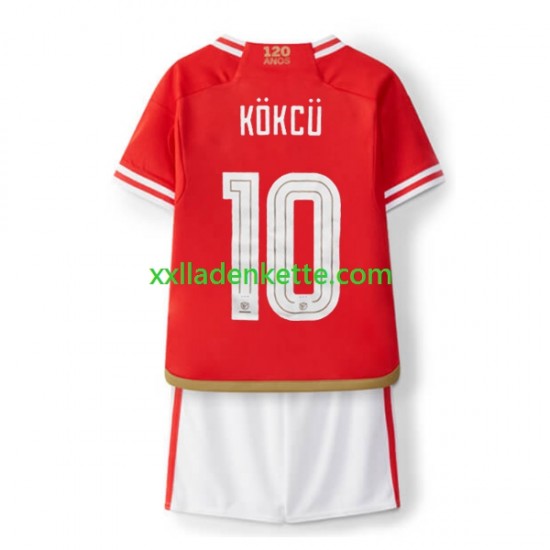 Fußballtrikot Benfica Orkun Kokcu 10 Kinder Heim 2023-2024 Kurzarm