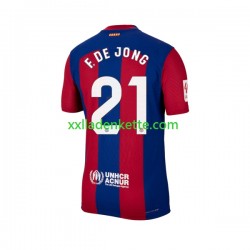 Fußballtrikot FC Barcelona Frenkie de Jong 21 Herren Heim 2023-2024 Kurzarm