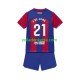 Fußballtrikot FC Barcelona Frenkie de Jong 21 Kinder Heim 2023-2024 Kurzarm