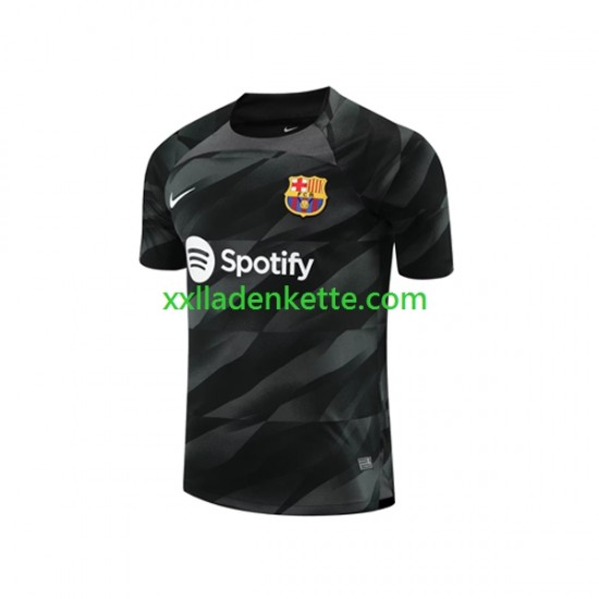 Fußballtrikot FC Barcelona Torwart Herren Auswärts 2023-2024 Kurzarm