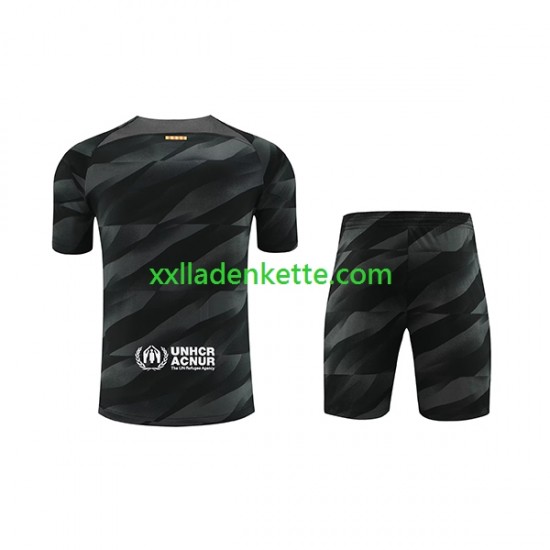 Fußballtrikot FC Barcelona Torwart Kinder Auswärts 2023-2024 Kurzarm