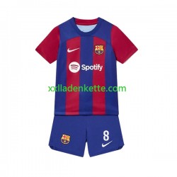 Fußballtrikot FC Barcelona Pedri 8 Kinder Heim 2023-2024 Kurzarm
